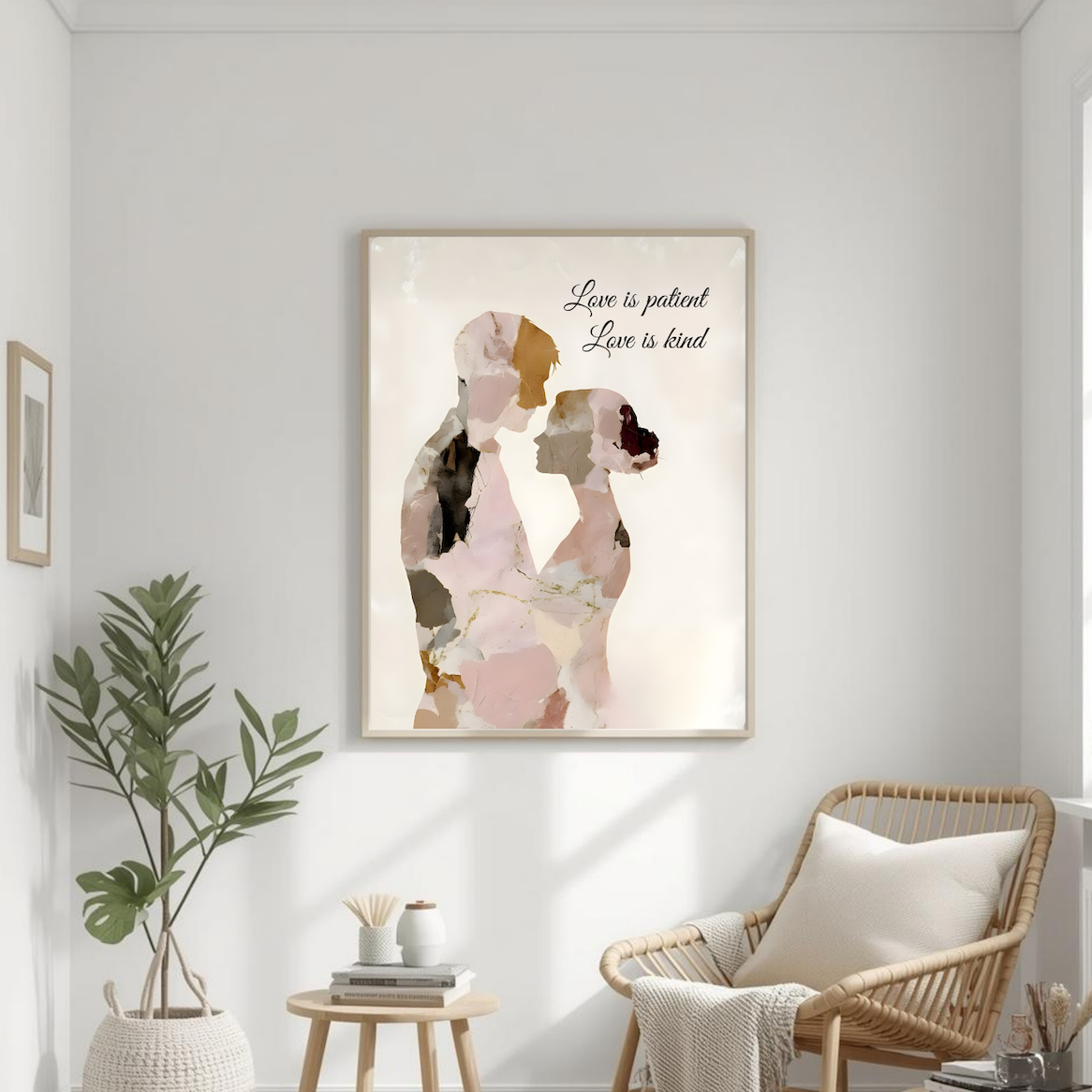 Love Is Patient Love Is Kind Wall Art | Christian Love Quote Print | Bible Verse Inspiration
