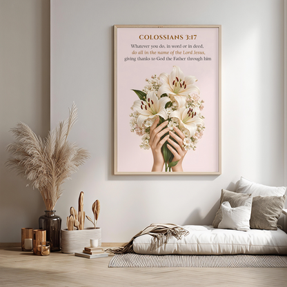Colossians 3:17 Bible Verse|  Christian Wall Art