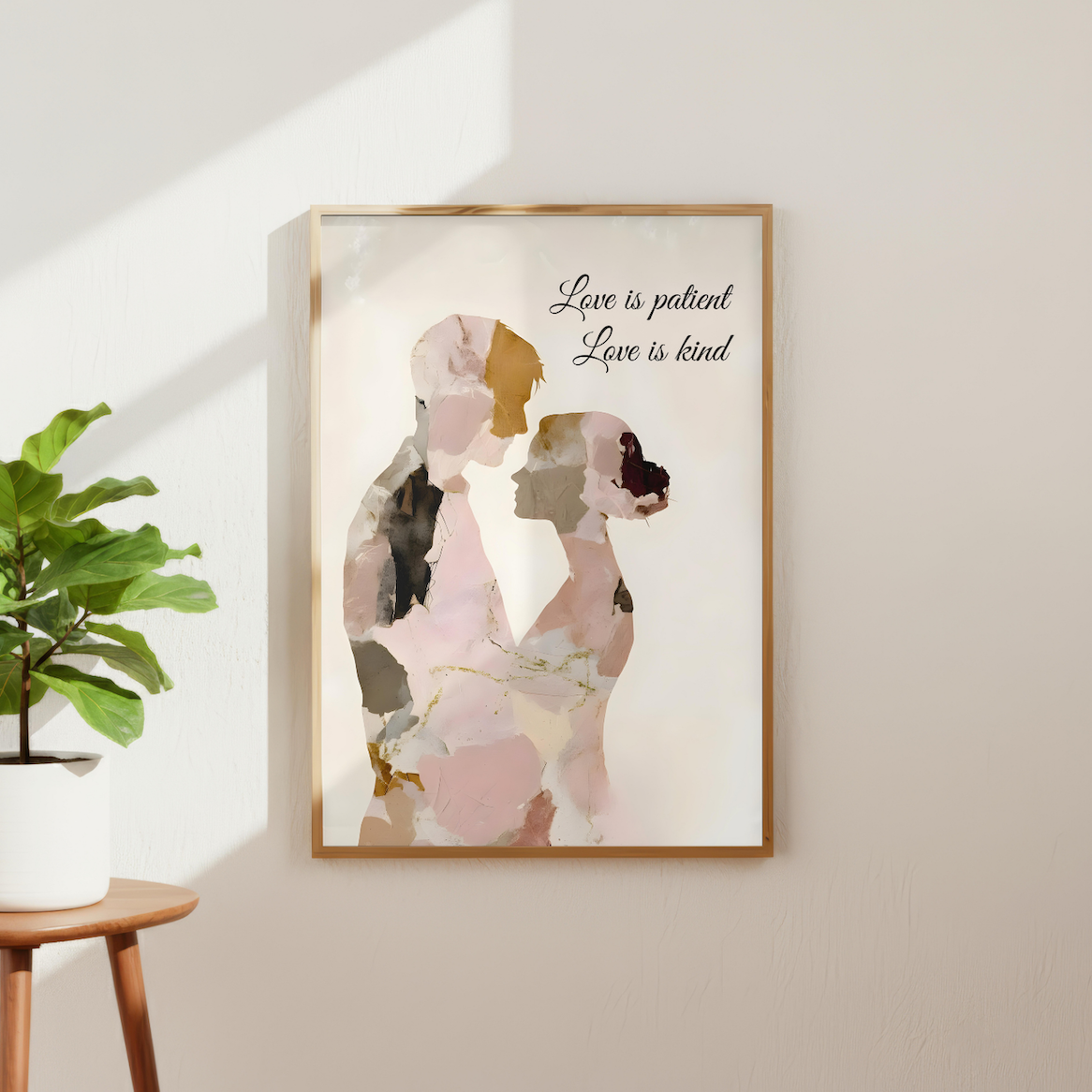Love Is Patient Love Is Kind Wall Art | Christian Love Quote Print | Bible Verse Inspiration