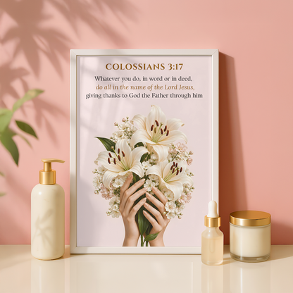 Colossians 3:17 Bible Verse|  Christian Wall Art