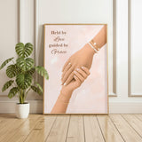 Held by Love, Guided by Grace | Christian Affirmation Wall Art