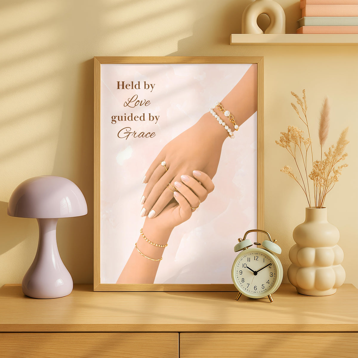 Held by Love, Guided by Grace | Christian Affirmation Wall Art