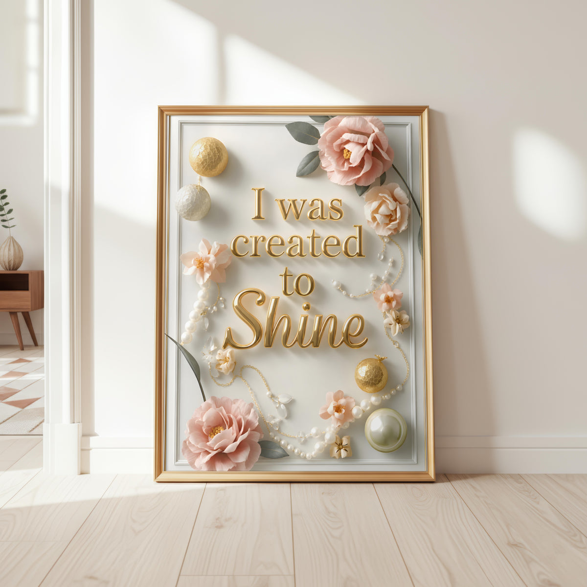 I Was Created to Shine | Christian Affirmation Wall Art