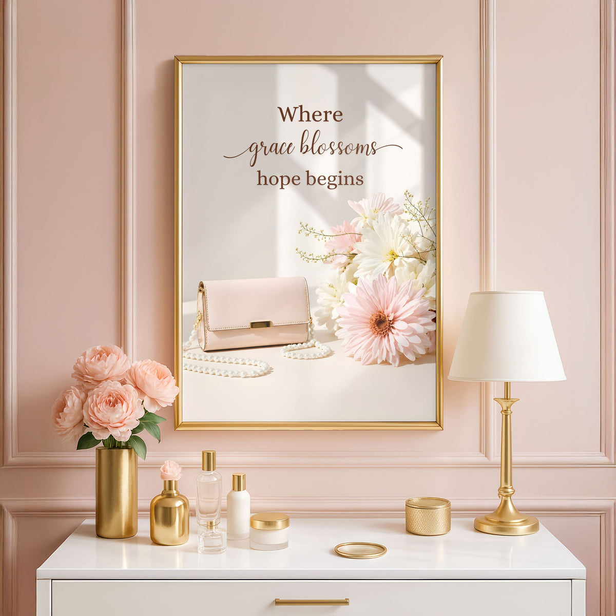 Where Grace Blossoms, Hope Begins | Christian Affirmation