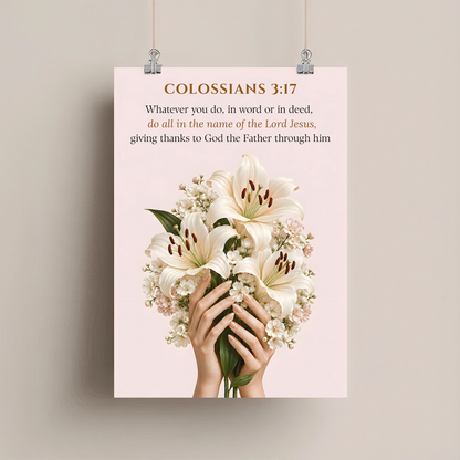 Colossians 3:17 Bible Verse|  Christian Wall Art