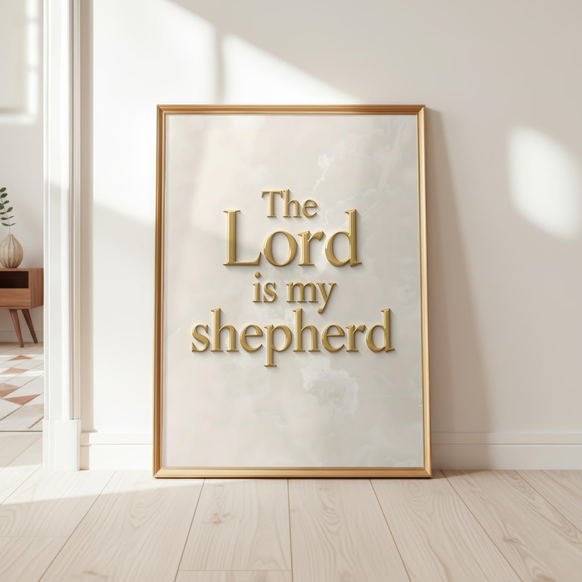 The Lord Is My Shepherd | Christian Typography Wall Art