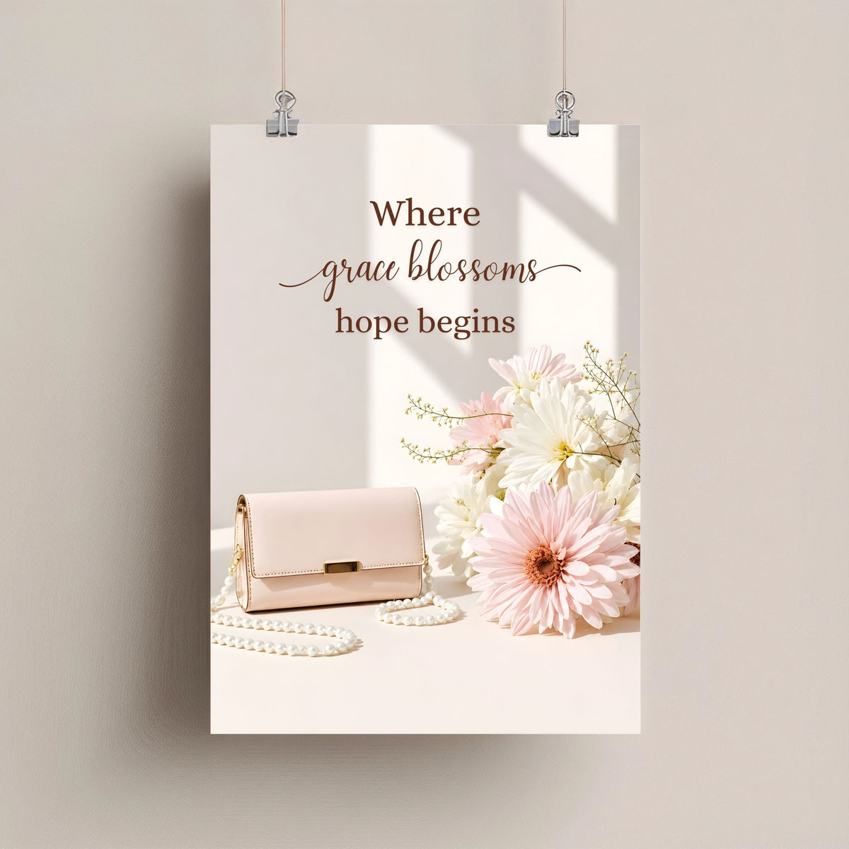 Where Grace Blossoms, Hope Begins | Christian Affirmation