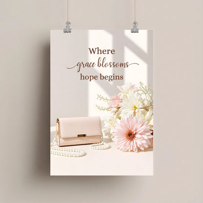 Where Grace Blossoms, Hope Begins | Christian Affirmation