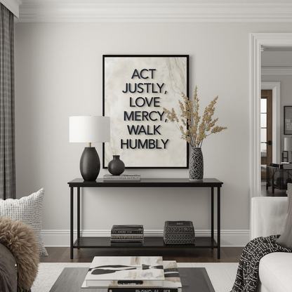 Act Justly, Love Mercy, Walk Humbly | Christian Affirmation