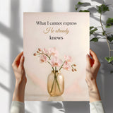 He Already Knows Wall Art | Christian Affirmation Print | Faith-Inspired Home Decor