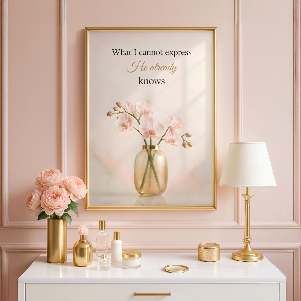 He Already Knows Wall Art | Christian Affirmation Print | Faith-Inspired Home Decor
