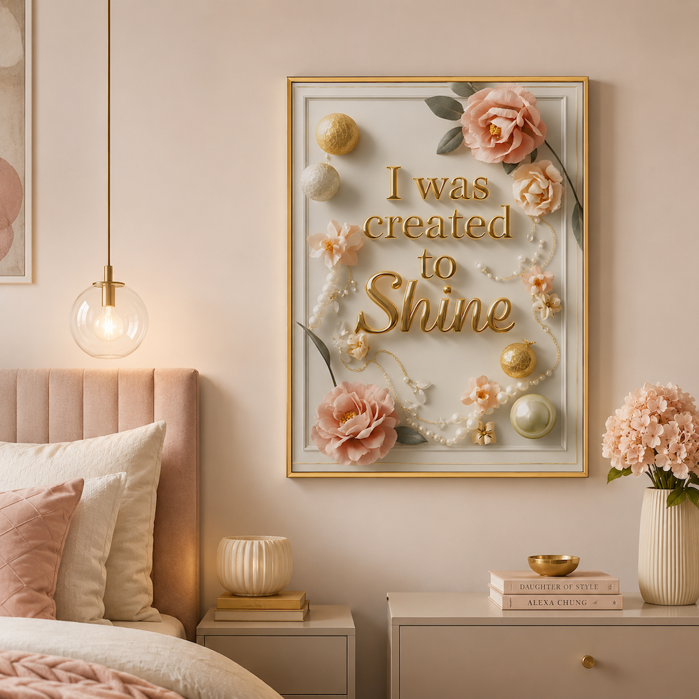 I Was Created to Shine | Christian Affirmation Wall Art