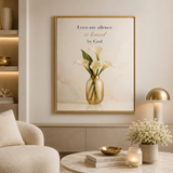 Even My Silence Is Heard by God Wall Art | Christian Affirmation Print | Faith-Inspired Home Decor