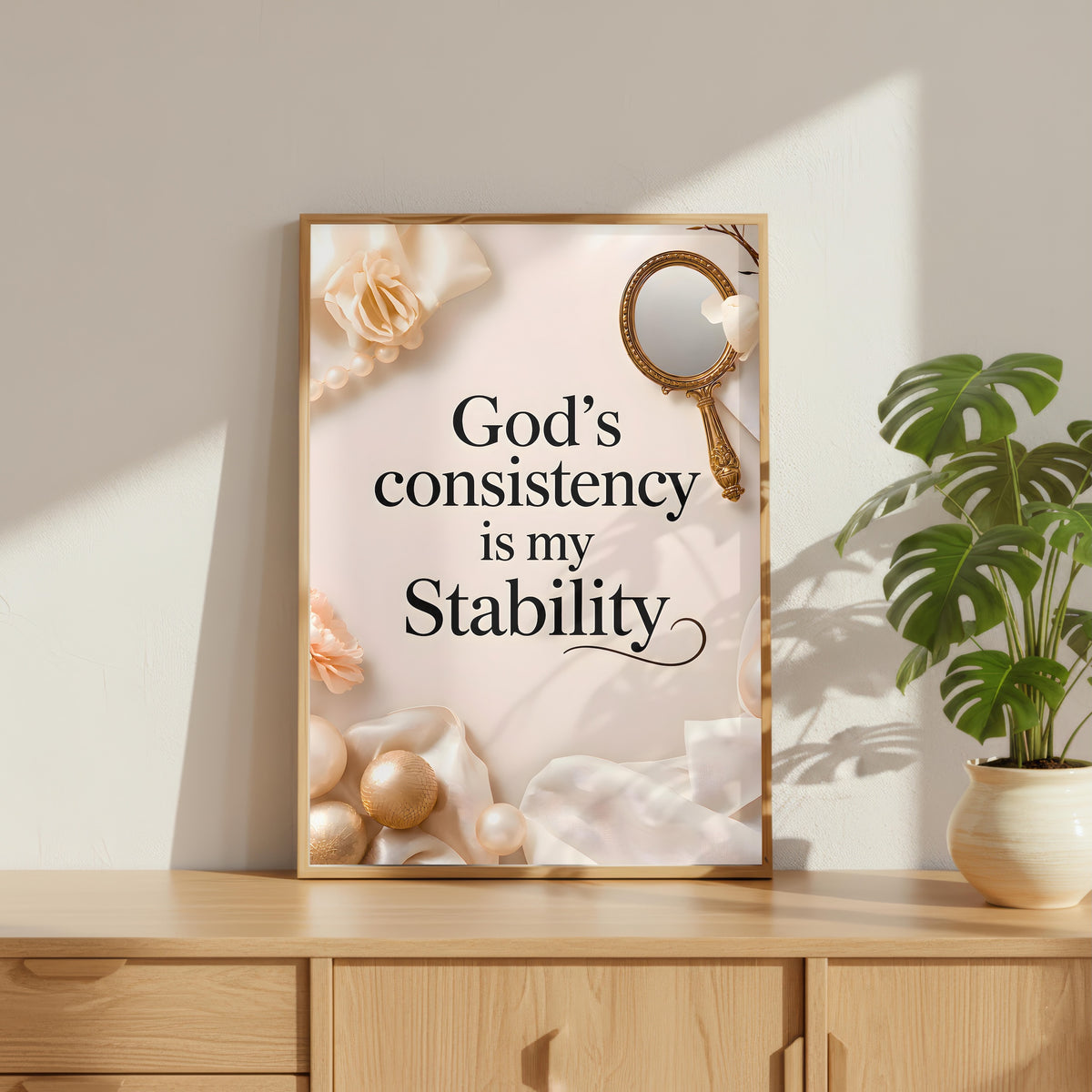 God's Consistency Is My Stability | Christian Affirmation Wall Art