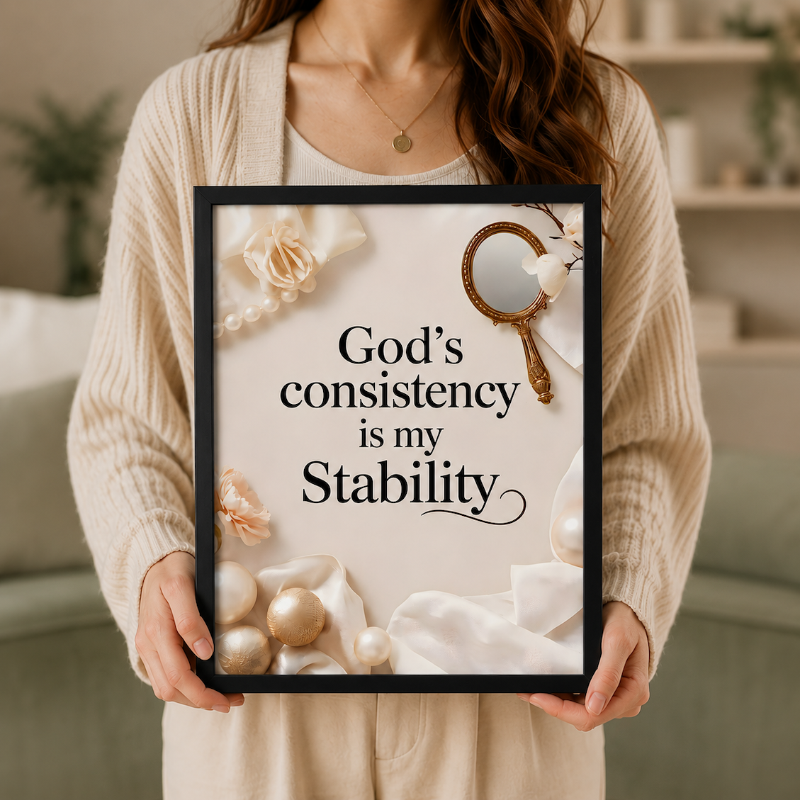 God's Consistency Is My Stability | Christian Affirmation Wall Art