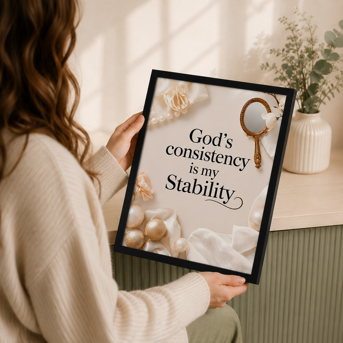 God's Consistency Is My Stability | Christian Affirmation Wall Art
