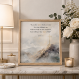I Am the Light of the World | John 8:12 Bible Verse Wall Art