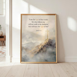 I Am the Light of the World | John 8:12 Bible Verse Wall Art