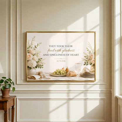 Acts 2:46 | Scripture Wall Art