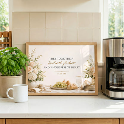 Acts 2:46 | Scripture Wall Art