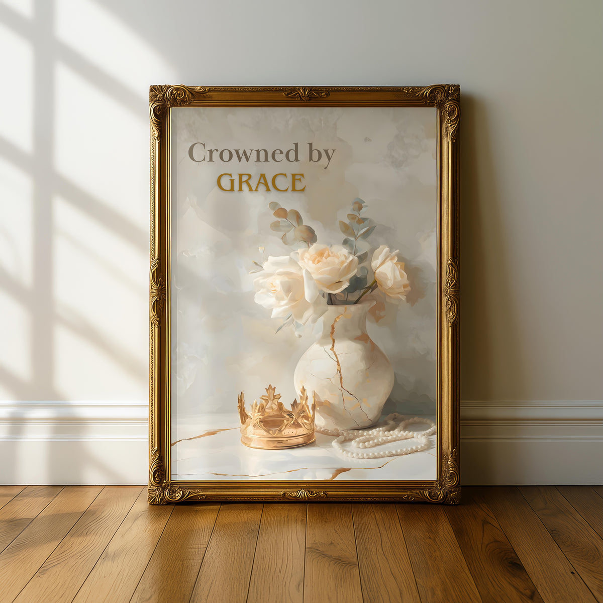 Crowned by Grace | Christian Affirmation Wall Art