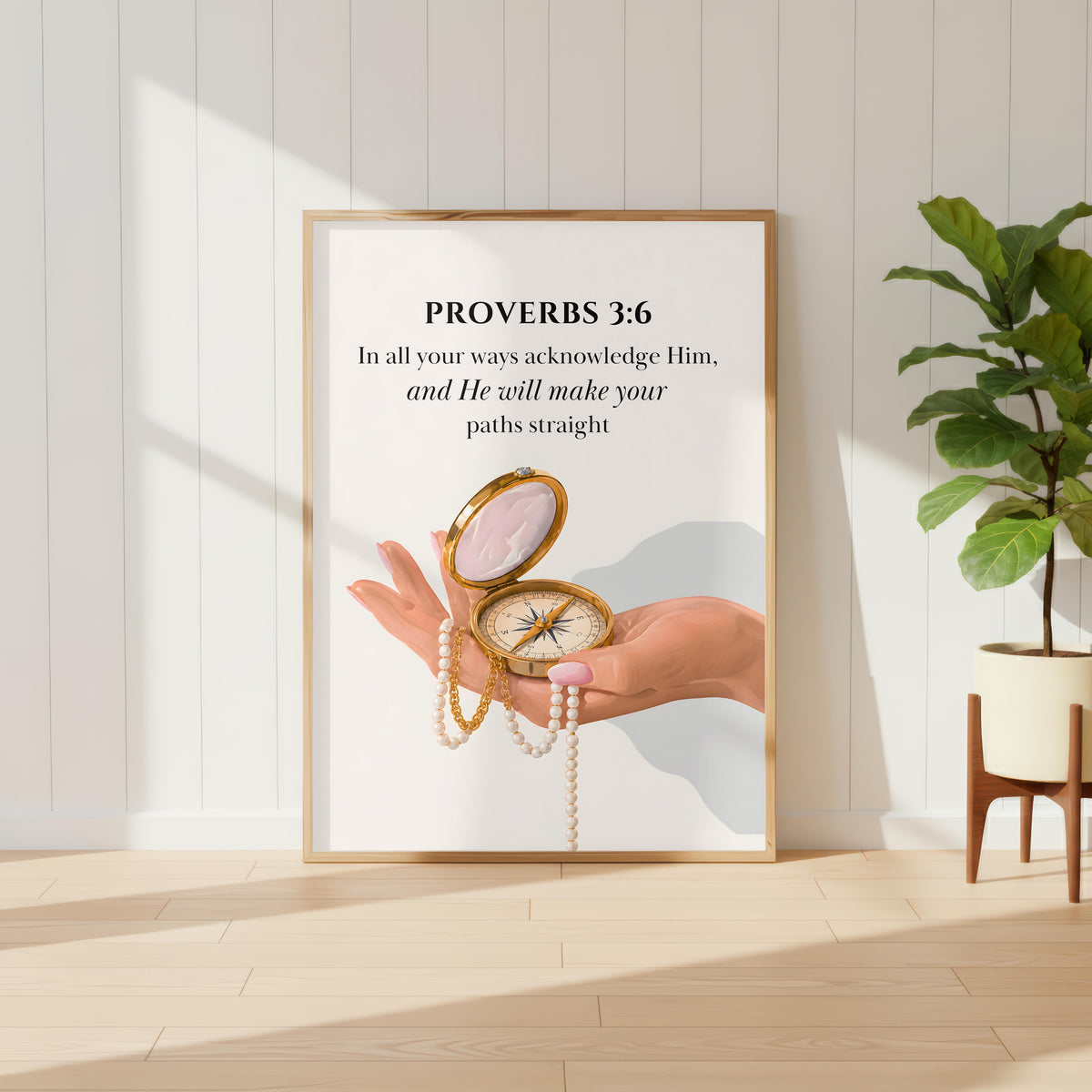 Proverbs 3:6 | He Will Make Your Paths Straight | Christian Wall Art