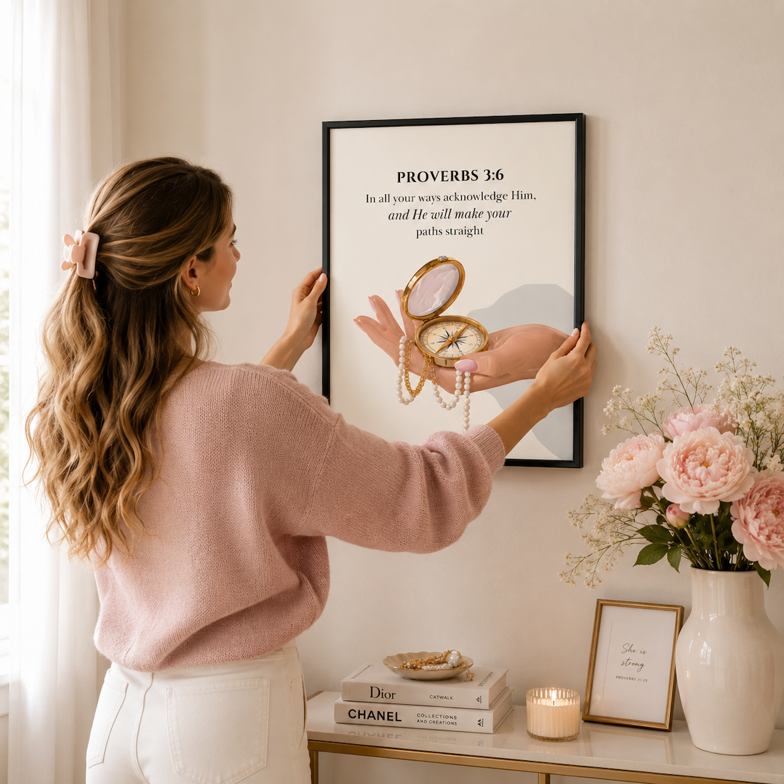 Proverbs 3:6 | He Will Make Your Paths Straight | Christian Wall Art