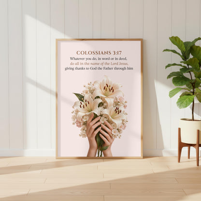 Colossians 3:17 Bible Verse|  Christian Wall Art