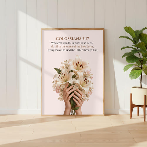 Colossians 3:17 Bible Verse|  Christian Wall Art