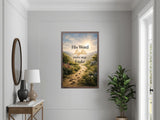His Word Lights Every Step I Take | Christian Scripture Wall Art