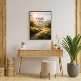 I Walk in His Light Christian Wall Art | Affirmation Print