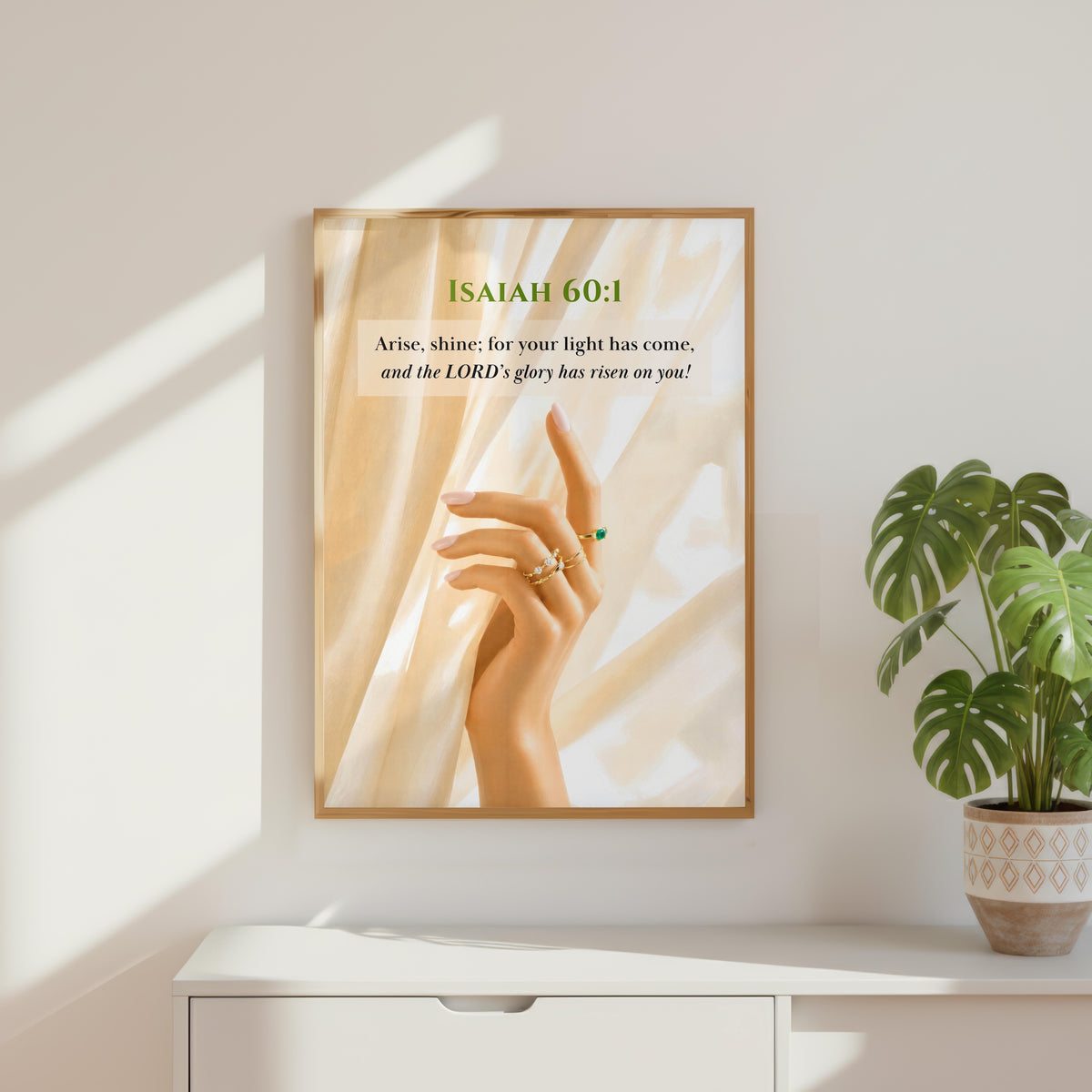Isaiah 60:1 – Arise, Shine | Christian Bible Verse Wall Art