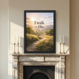 I Walk in His Light | Christian Faith Wall Art