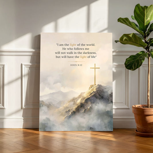 John 8:12 | Christian Art - Canvas
