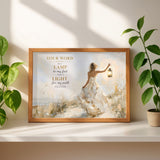 Guided by His Word - Psalm 119:105 | Bible Verse Art