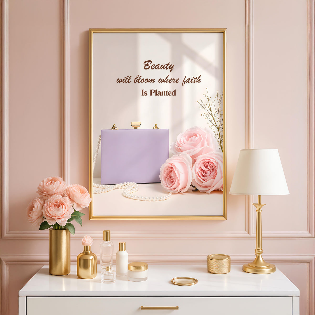 Beauty Will Bloom Where Faith Is Planted | Christian Affirmation Wall Art