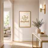 The Lord Is My Shepherd | Christian Typography Wall Art
