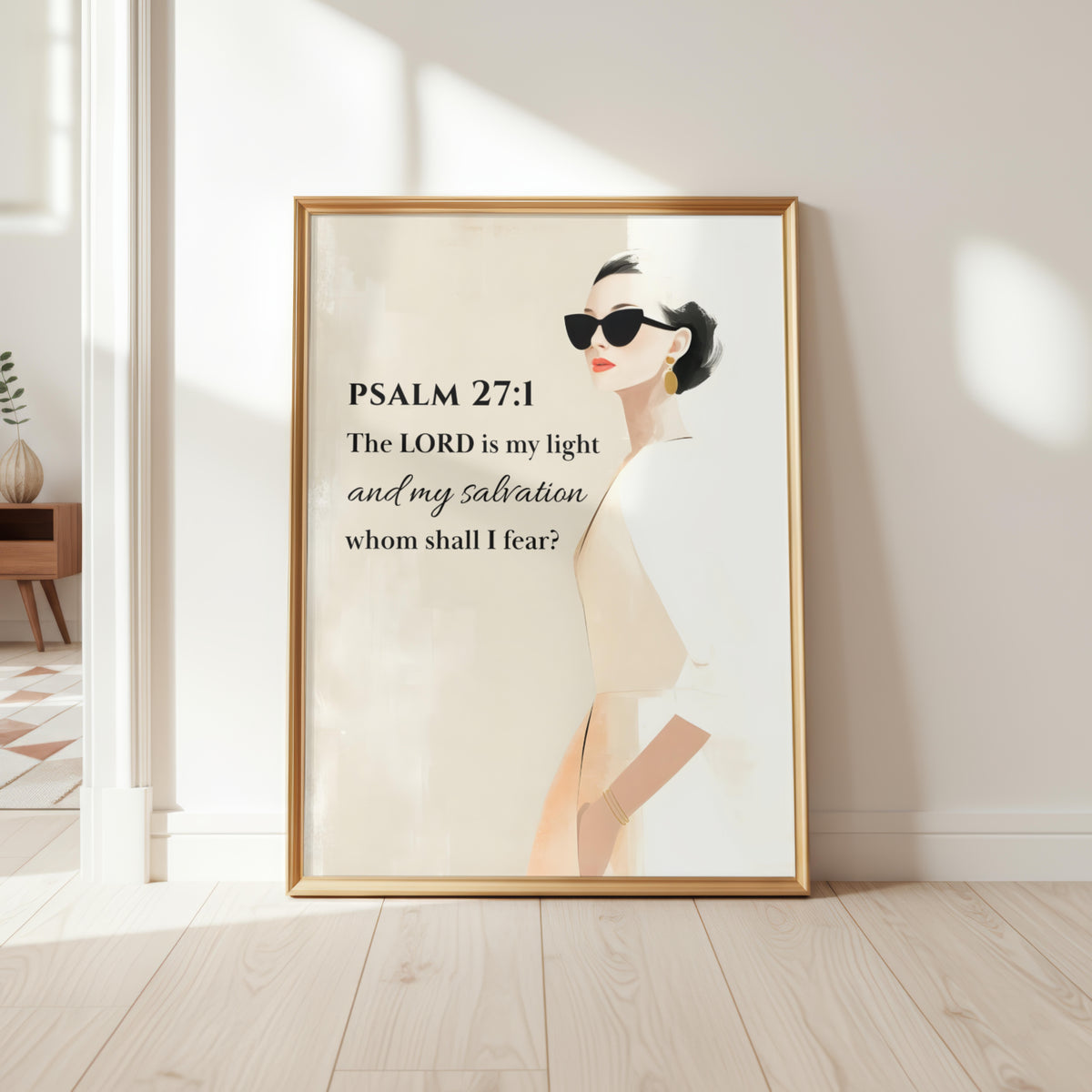 Psalm 27:1 | The Lord Is My Light | Christian Wall Art
