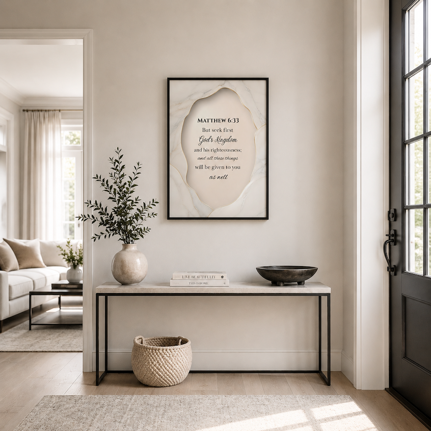 Matthew 6:33 | Seek First God's Kingdom | Christian Wall Art