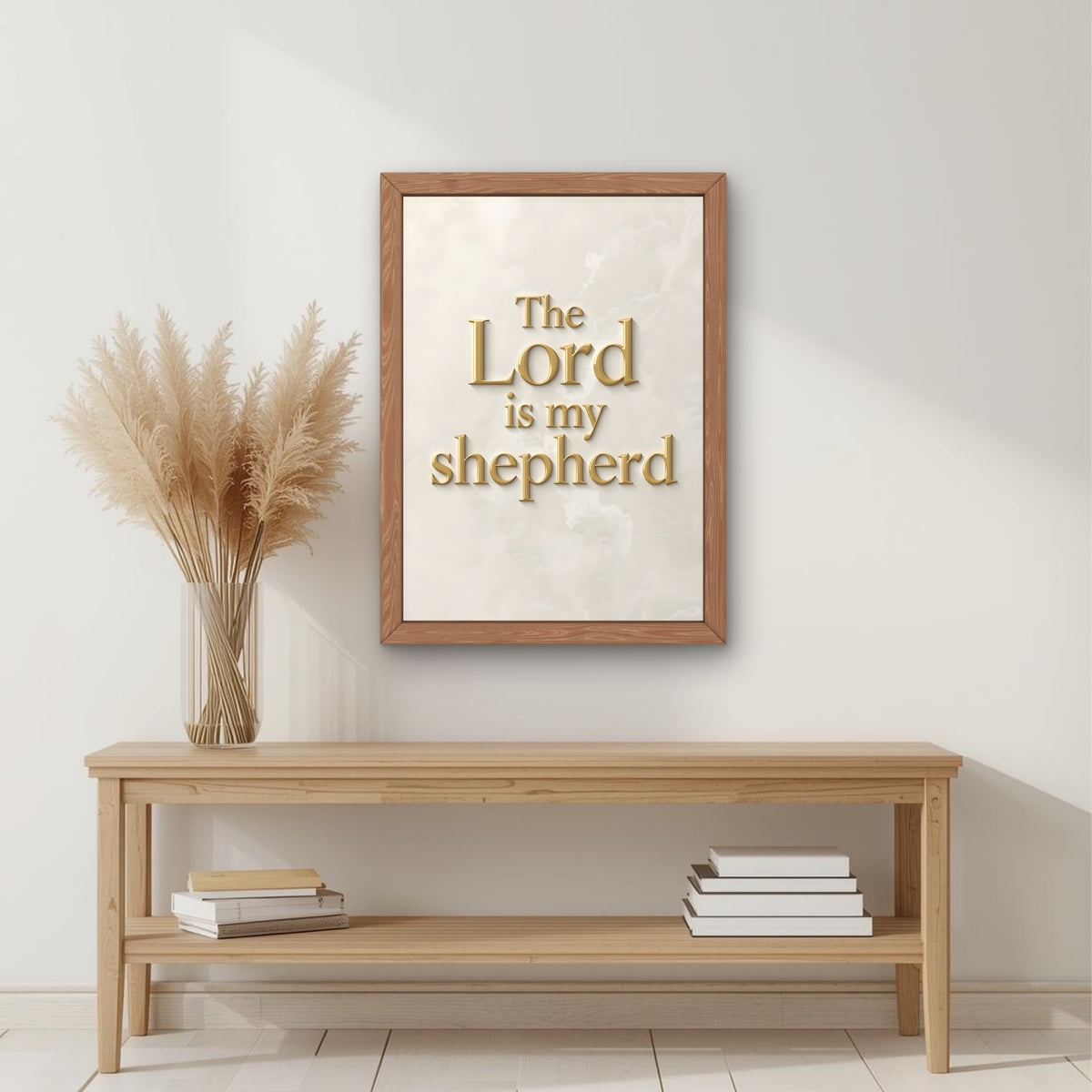 The Lord Is My Shepherd | Christian Typography Wall Art