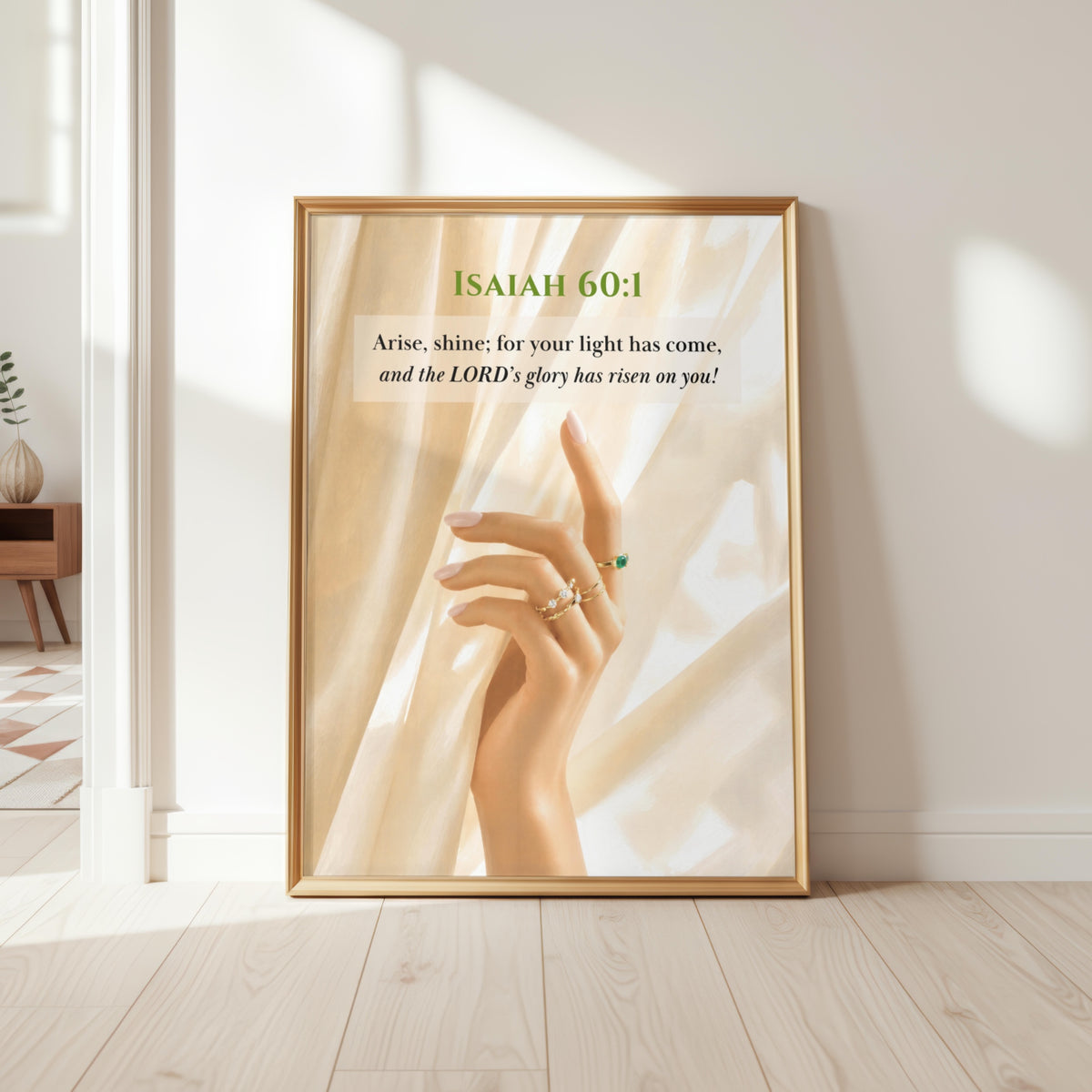 Isaiah 60:1 – Arise, Shine | Christian Bible Verse Wall Art