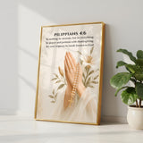 Philippians 4:6 | Be Anxious for Nothing | Christian Wall Art