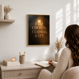 Chosen. Claimed. Kept.  Christian Affirmation Wall Art