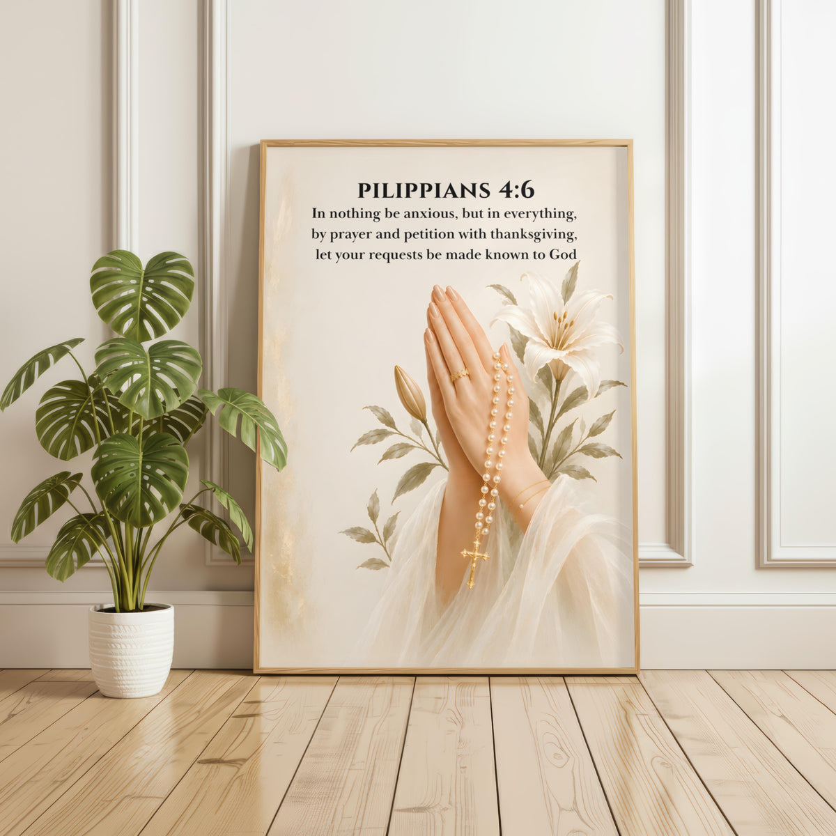 Philippians 4:6 | Be Anxious for Nothing | Christian Wall Art