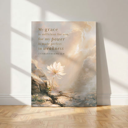 2 Corinthians 12.9 | Christian Art - Canvas