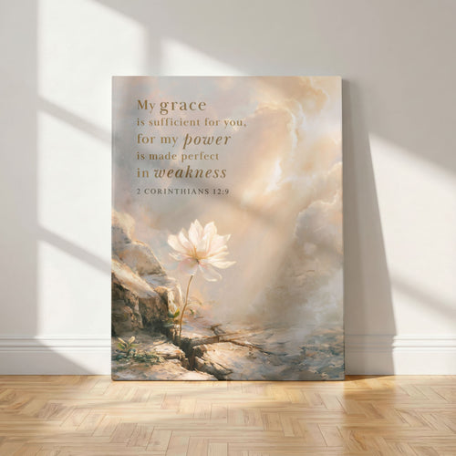 2 Corinthians 12.9 | Christian Art - Canvas