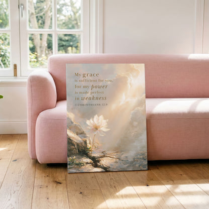 2 Corinthians 12.9 | Christian Art - Canvas