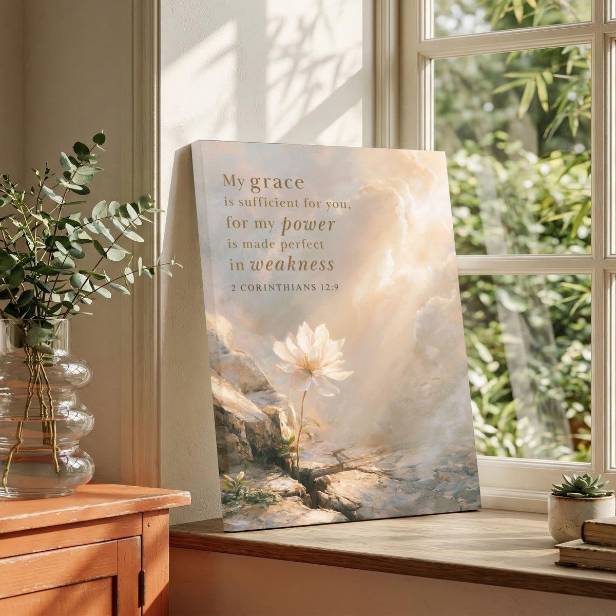 2 Corinthians 12.9 | Christian Art - Canvas