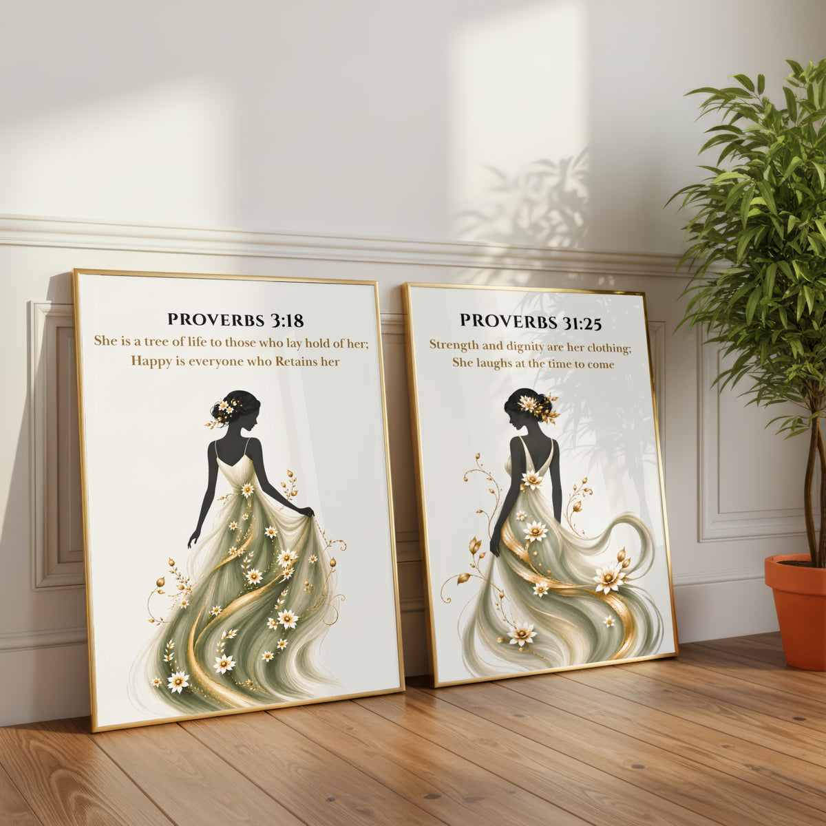 Proverbs 31:25 | Strength and Dignity | Christian Wall Art