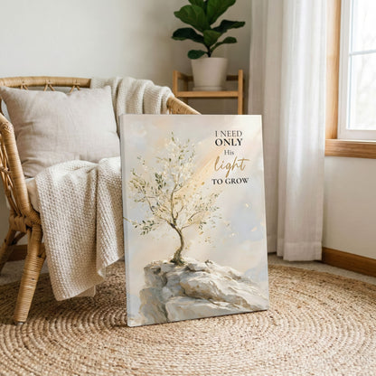 Rooted in His Light | Christian Affirmation - Canvas